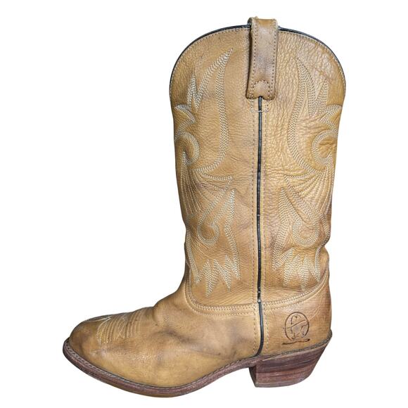 Vintage Durango Men’s Brown Leather Wide Western Cowboy Boots Size US 9 EE main image 4